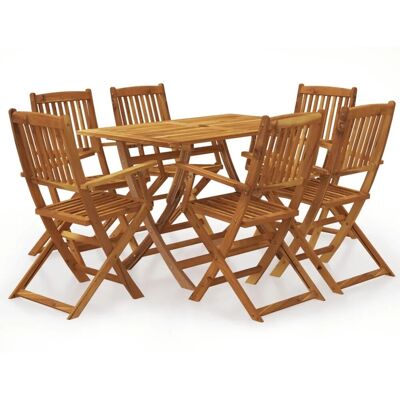 vidaXL 7-tlg Garten-Essgruppe Klappbar Massivholz Akazie Modell 6 vidaXL 7-tlg Garten-Essgruppe Klappbar Massivholz Akazie Modell 6