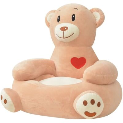 vidaXL Kindersessel Braun Plüschbär - Kindersessel vidaXL Kindersessel Braun Plüschbär - Kindersessel