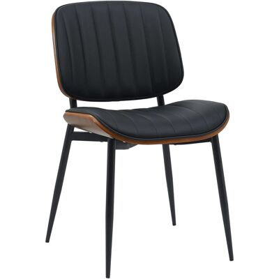 DELUKE Besucherstuhl DURBAN Kunstleder Walnuss/schwarz 49x57x83cm Konferenzstuhl Wartezimmerstuhl Bürostuhl DELUKE Besucherstuhl DURBAN Kunstleder Walnuss/schwarz 49x57x83cm Konferenzstuhl Wartezimmerstuhl Bürostuhl