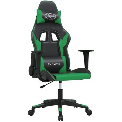 vidaXL Gaming-Stuhl mit Massagefunktion Schwarz und Grün Kunstleder 345448 vidaXL Gaming-Stuhl mit Massagefunktion Schwarz und Grün Kunstleder 345448