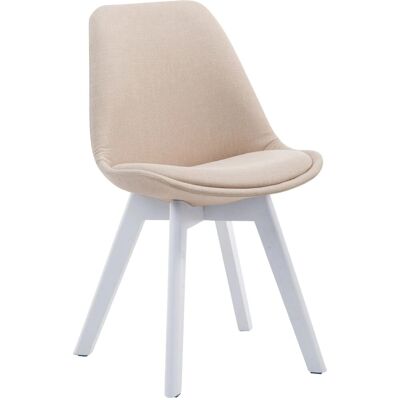 DELUKE Besucherstuhl LAGOS Stoff Creme 48x55x84cm Weiß Konferenzstuhl Wartezimmerstuhl Bürostuhl DELUKE Besucherstuhl LAGOS Stoff Creme 48x55x84cm Weiß Konferenzstuhl Wartezimmerstuhl Bürostuhl