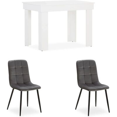 Homestyle4u Essgruppe 3-tlg in Grau 2760 Homestyle4u Essgruppe 3-tlg in Grau 2760