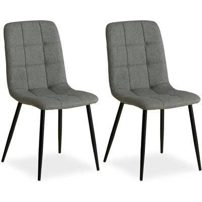 Homestyle4u Esszimmerstuhl 2er Set in Grau 2330 Homestyle4u Esszimmerstuhl 2er Set in Grau 2330