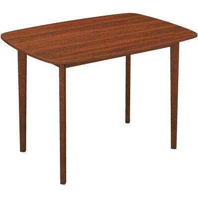 Costway Rechteckiger Esszimmertisch mit Beinen Aus Gummiholz Walnuss Costway Rechteckiger Esszimmertisch mit Beinen Aus Gummiholz Walnuss