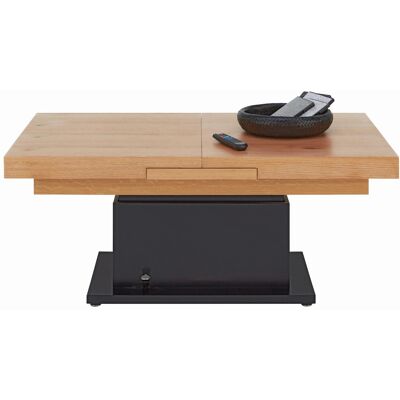 Mömax Couchtisch 2 in 1 Based in Schwarz/Eichefarben Mömax Couchtisch 2 in 1 Based in Schwarz/Eichefarben