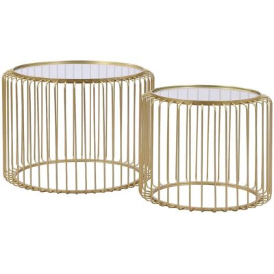 Vente-unique Couchtisch Ferida Goldfarben 68 cm Vente-unique Couchtisch Ferida Goldfarben 68 cm