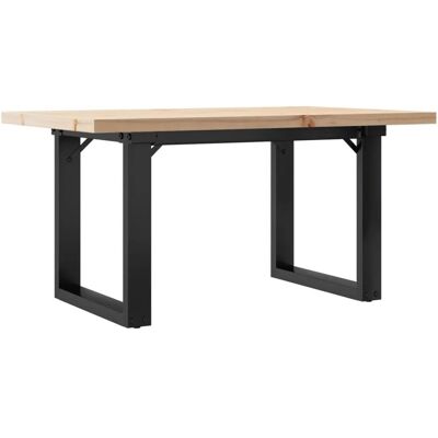 vidaXL Kaffeetisch O-Rahmen 80x50x40,5cm Massives Kiefernholz & Gusseisen vidaXL Kaffeetisch O-Rahmen 80x50x40,5cm Massives Kiefernholz & Gusseisen