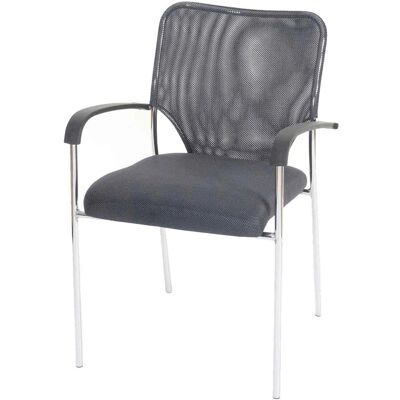 PROREGAL Besucherstuhl 12er-Set Mit Lehne 83x55x60cm Sitzhöhe 45cm Stoff/Textil Sitz Grau Konferenzstuhl Stapelbar PROREGAL Besucherstuhl 12er-Set Mit Lehne 83x55x60cm Sitzhöhe 45cm Stoff/Textil Sitz Grau Konferenzstuhl Stapelbar