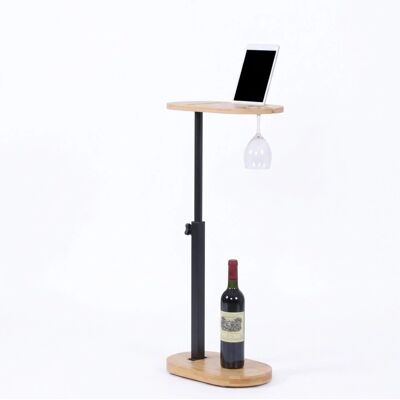 Relaxdays Beistelltisch Bambus Stahl Natur Schwarz Höhenverstellbar 45-82 cm x 40 cm x 22 cm Relaxdays Beistelltisch Bambus Stahl Natur Schwarz Höhenverstellbar 45-82 cm x 40 cm x 22 cm