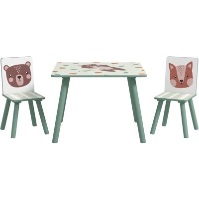 ZONEKIZ Kinder Sitzgruppe MDF Kiefer 60L x 60B x 44H cm ZONEKIZ Kinder Sitzgruppe MDF Kiefer 60L x 60B x 44H cm