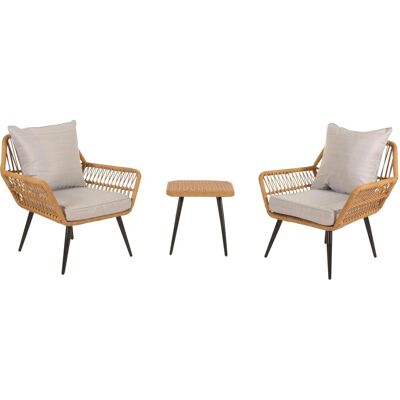 Proregal Poly-Rattan Garnitur HxBxT 78x64x72 cm Sitzhöhe 41cm Hellgrau Balkon-Set Gartengarnitur Sitzgruppe Stuhl Beistelltisch Proregal Poly-Rattan Garnitur HxBxT 78x64x72 cm Sitzhöhe 41cm Hellgrau Balkon-Set Gartengarnitur Sitzgruppe Stuhl Beistelltisch