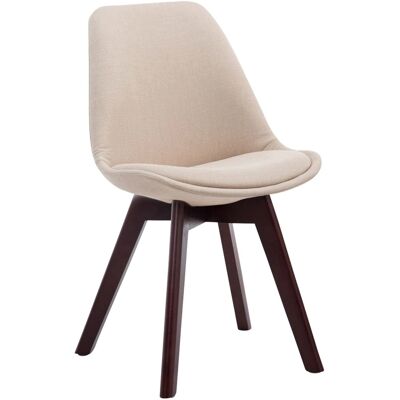 DELUKE Besucherstuhl LAGOS Stoff Creme 48x55x84cm Dunkelbraun Konferenzstuhl Wartezimmerstuhl Bürostuhl DELUKE Besucherstuhl LAGOS Stoff Creme 48x55x84cm Dunkelbraun Konferenzstuhl Wartezimmerstuhl Bürostuhl