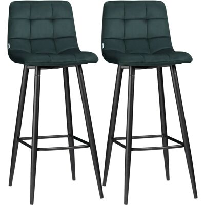 HOMCOM 2er-Set Barhocker Bistrohocker mit Fußstütze HOMCOM 2er-Set Barhocker Bistrohocker mit Fußstütze