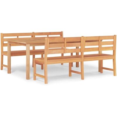 vidaXL 3-teiliges Gartentisch-Set - Teak Outdoor Möbel vidaXL 3-teiliges Gartentisch-Set - Teak Outdoor Möbel