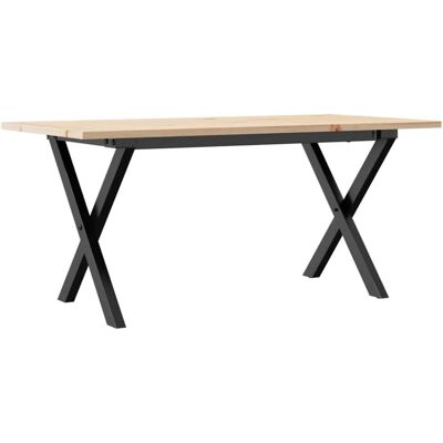 vidaXL Couchtisch X-Frame 100x50x45 cm Massivholz Kiefer & Gusseisen - Couchtisch vidaXL Couchtisch X-Frame 100x50x45 cm Massivholz Kiefer & Gusseisen - Couchtisch