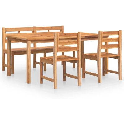 vidaXL Gartentisch-Set aus Teakholz - Braun vidaXL Gartentisch-Set aus Teakholz - Braun