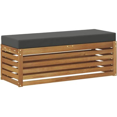 vidaXL Hocker Bank mit Kissen Natur und Anthrazit 115 x 43 x 37 cm 900690 vidaXL Hocker Bank mit Kissen Natur und Anthrazit 115 x 43 x 37 cm 900690