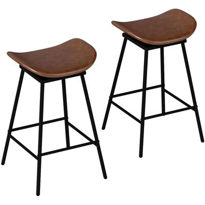 Costway Barhocker 2er Set 360° Drehbar 71,5 cm Holz Braun Costway Barhocker 2er Set 360° Drehbar 71,5 cm Holz Braun