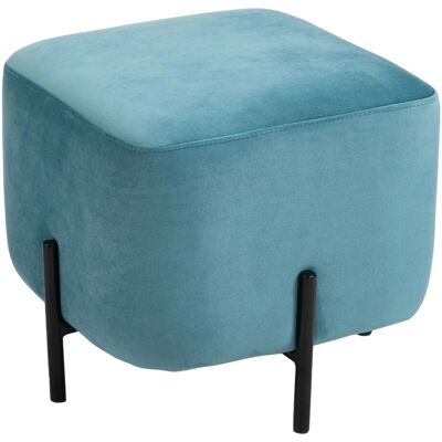 HOMCOM Fußhocker Polyester Stahl Türkis 44,5B x 44,5T x 41,5H cm HOMCOM Fußhocker Polyester Stahl Türkis 44,5B x 44,5T x 41,5H cm