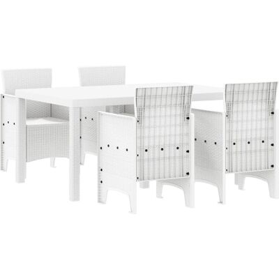 Vidaxl Gartentisch-Set - Wetterfest, Für 4 Personen, Modern, Leicht zu Reinigen Vidaxl Gartentisch-Set - Wetterfest, Für 4 Personen, Modern, Leicht zu Reinigen