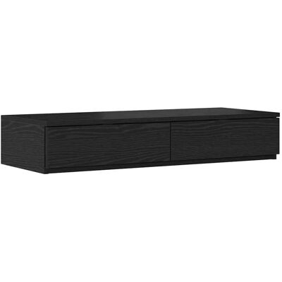 Vidaxl Bettkasten - Schwarzes Eiche 90x36,5x16,5 cm - Betttyp Vidaxl Bettkasten - Schwarzes Eiche 90x36,5x16,5 cm - Betttyp