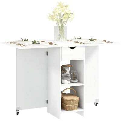 HOMCOM Esstisch für 2-4 Personen Spanplatte Weiß 114,5L x 70B x 75H cm HOMCOM Esstisch für 2-4 Personen Spanplatte Weiß 114,5L x 70B x 75H cm