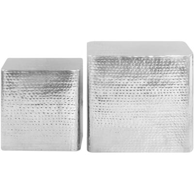 vidaXL 2x Couchtische Silber Aluminium - Coffee Tables vidaXL 2x Couchtische Silber Aluminium - Coffee Tables