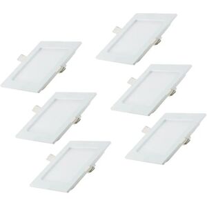 LUXULA LED Downlight Einbauspot 6er Set 6x18W 1880lm CCT 3000K 4000K 6000K Einbauleuchte IP44 Quadratisch Weiß LUXULA LED Downlight Einbauspot 6er Set 6x18W 1880lm CCT 3000K 4000K 6000K Einbauleuchte IP44 Quadratisch Weiß