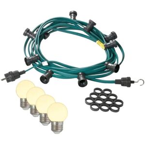 Satisfire Illu- Partylichterkette 30m Grün Biergarten 30 Warmweiße E27 LED Kugellampen Satisfire Illu- Partylichterkette 30m Grün Biergarten 30 Warmweiße E27 LED Kugellampen