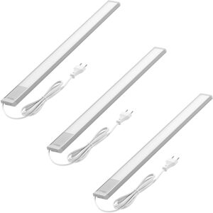 Oktaplex lighting Oktaplex 3er Set Unterbauleuchte Küche Flach Aluminium 58cm LED Küchenlicht Warmweiß mit Schalter Oktaplex lighting Oktaplex 3er Set Unterbauleuchte Küche Flach Aluminium 58cm LED Küchenlicht Warmweiß mit Schalter