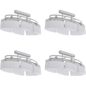 VidaXL Deckenleuchte mit Ellipsoid-Glas-Schirmen - 4 Stück - E14 VidaXL Deckenleuchte mit Ellipsoid-Glas-Schirmen - 4 Stück - E14