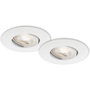 Briloner LED-Einbauleuchten Kulana Weiß Ø 9 cm 2er-Set Briloner LED-Einbauleuchten Kulana Weiß Ø 9 cm 2er-Set