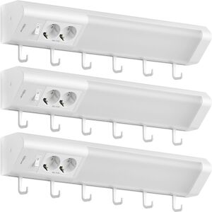 Oktaplex lighting Oktaplex Talin 3er Set LED Unterbauleuchte 50cm mit Steckdose Küchenlicht Warmweiß 3000K 230V Oktaplex lighting Oktaplex Talin 3er Set LED Unterbauleuchte 50cm mit Steckdose Küchenlicht Warmweiß 3000K 230V