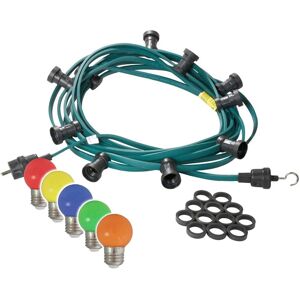 Satisfire Illu- Partylichterkette 20m Grün Für Außen Biergarten 30 Bunte LED Kugellampen Satisfire Illu- Partylichterkette 20m Grün Für Außen Biergarten 30 Bunte LED Kugellampen