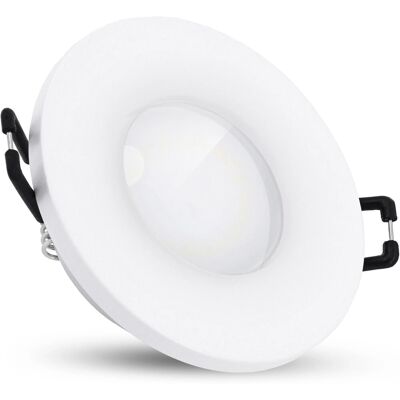 SSC-LUXon BEDA LED Einbaustrahler IP65 Flach Dimmbar Weiß mit 4W Warmweiß Modul für Bad & Außenbereich SSC-LUXon BEDA LED Einbaustrahler IP65 Flach Dimmbar Weiß mit 4W Warmweiß Modul für Bad & Außenbereich