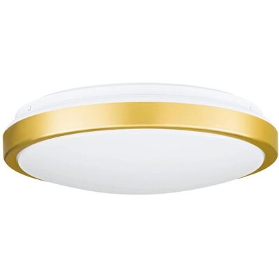 EGLO Deckenlampe - compete 1 Weiß Messing LED 18W 3000K - Deckenleuchte EGLO Deckenlampe - compete 1 Weiß Messing LED 18W 3000K - Deckenleuchte