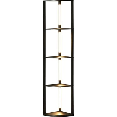 HOMCOM Stehlampe mit 4 Ablagen E27 Sockel 24 W 3 Lichtfarben Schwarz HOMCOM Stehlampe mit 4 Ablagen E27 Sockel 24 W 3 Lichtfarben Schwarz