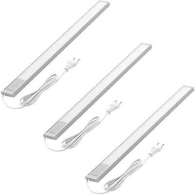 Oktaplex lighting Oktaplex 3er Set Unterbauleuchte Küche Flach Aluminium 58cm LED Küchenlicht Warmweiß mit Schalter Oktaplex lighting Oktaplex 3er Set Unterbauleuchte Küche Flach Aluminium 58cm LED Küchenlicht Warmweiß mit Schalter