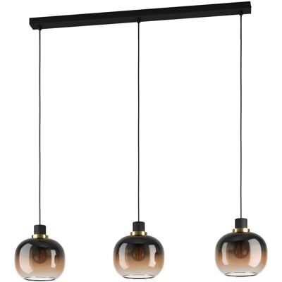 Eglo Pendelleuchte Oilella 3-flammig Schwarz-Messing 110 cm x 95 cm Eglo Pendelleuchte Oilella 3-flammig Schwarz-Messing 110 cm x 95 cm
