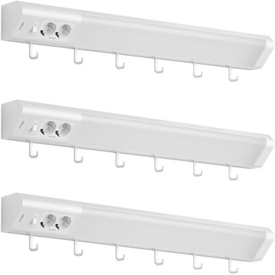 Oktaplex lighting Oktaplex Talin 3er Set LED Unterbauleuchte 76cm mit Steckdose Küchenlicht Warmweiß 3000K 230V Oktaplex lighting Oktaplex Talin 3er Set LED Unterbauleuchte 76cm mit Steckdose Küchenlicht Warmweiß 3000K 230V