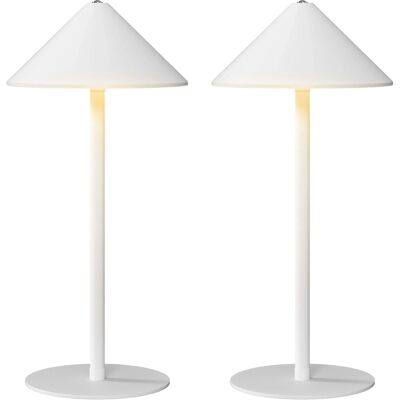 HOMCOM Tischlampe 2er Set Tischleuchte mit 3 Lichtfarben Aufladbare Nachttischlampe HOMCOM Tischlampe 2er Set Tischleuchte mit 3 Lichtfarben Aufladbare Nachttischlampe
