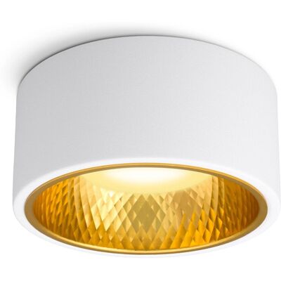 SSC-LUXon OLINO LED Deckenlampe Weiß Rund mit Wechselbarer Front Gold oder Silber GX53 SSC-LUXon OLINO LED Deckenlampe Weiß Rund mit Wechselbarer Front Gold oder Silber GX53