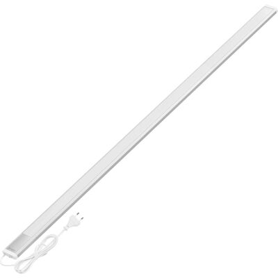 Oktaplex lighting Oktaplex LED Unterbauleuchte Küche Flach Aluminium 120cm Küchenlicht Warmweiß mit Schalter Oktaplex lighting Oktaplex LED Unterbauleuchte Küche Flach Aluminium 120cm Küchenlicht Warmweiß mit Schalter