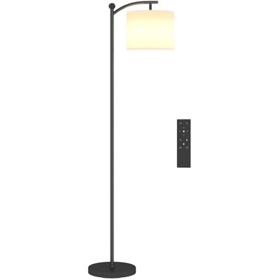 HOMCOM Stehlampe Metall Stoff 54,3L x 30,6B x 159,6H cm Schwarz Cremeweiß HOMCOM Stehlampe Metall Stoff 54,3L x 30,6B x 159,6H cm Schwarz Cremeweiß