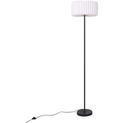 NETTLIFE Vintage-stehlampe Stehlampe mit Weißem Papierschirm für das Wohnzimmer G9-lampe NETTLIFE Vintage-stehlampe Stehlampe mit Weißem Papierschirm für das Wohnzimmer G9-lampe