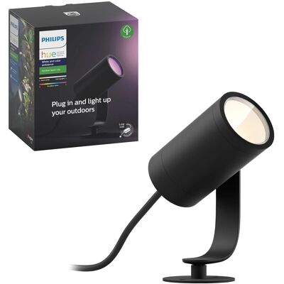 Philips Hue LED-Spot Lily White & Color Ambiance 1-flammig Schwarz Basis-Set Philips Hue LED-Spot Lily White & Color Ambiance 1-flammig Schwarz Basis-Set