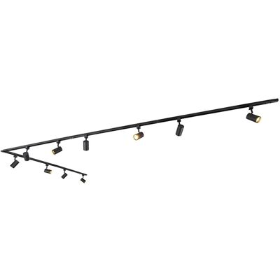 QAZQA Modernes 1-Phasen-Schienensystem mit 10 Spots Schwarz Jeana QAZQA Modernes 1-Phasen-Schienensystem mit 10 Spots Schwarz Jeana