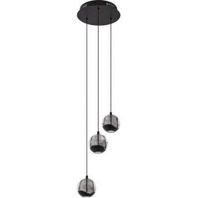 Lucande LED Pendelleuchte Hayley 10036261 Modern in Transparent aus Glas 3-flammig Wohnzimmerleuchte Lucande LED Pendelleuchte Hayley 10036261 Modern in Transparent aus Glas 3-flammig Wohnzimmerleuchte