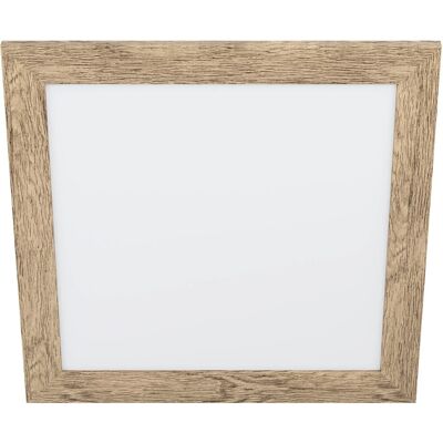 Eglo LED-Deckenleuchte Piglionasso 50 cm x 50 cm Weiß-Rustikal-Hellbraun Eglo LED-Deckenleuchte Piglionasso 50 cm x 50 cm Weiß-Rustikal-Hellbraun