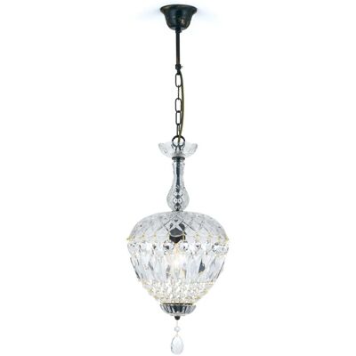 ORION Hängeleuchte - Kristall & Antik-Finish, 25cm ORION Hängeleuchte - Kristall & Antik-Finish, 25cm
